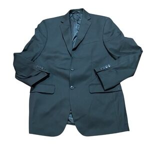 Van Heusen Men's Black Suit Jacket Sport Coat Blazer 38R Regular Polyester Lined